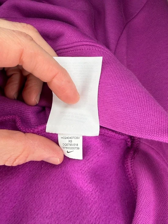 Nike Women's Hooded Fleece Sweatshirt - Purple - Picture 5 of 7
